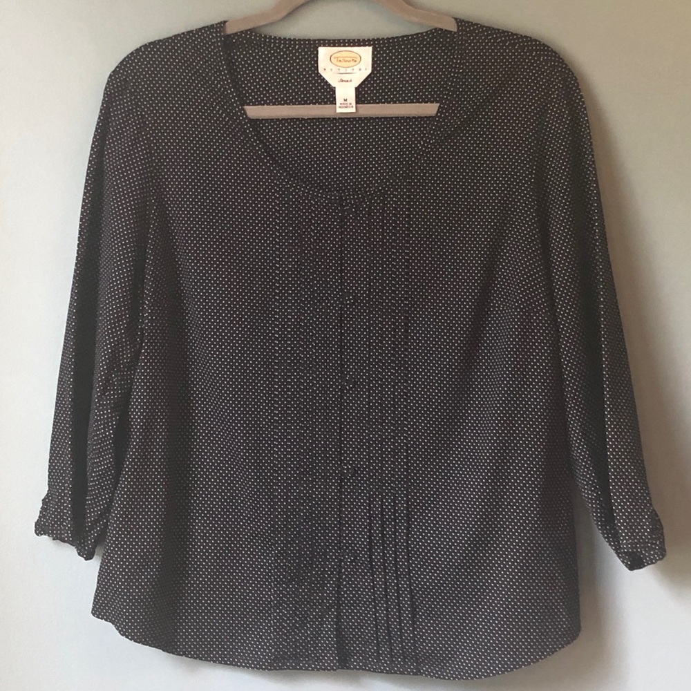 Talbots Polka Dot Top Size Mp - image 1